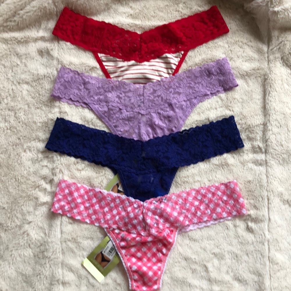 (4) Hanky Panky thong panties NEW